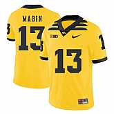 Iowa Hawkeyes 13 Henry Mabin Yellow College Football Jersey Dzhi,baseball caps,new era cap wholesale,wholesale hats